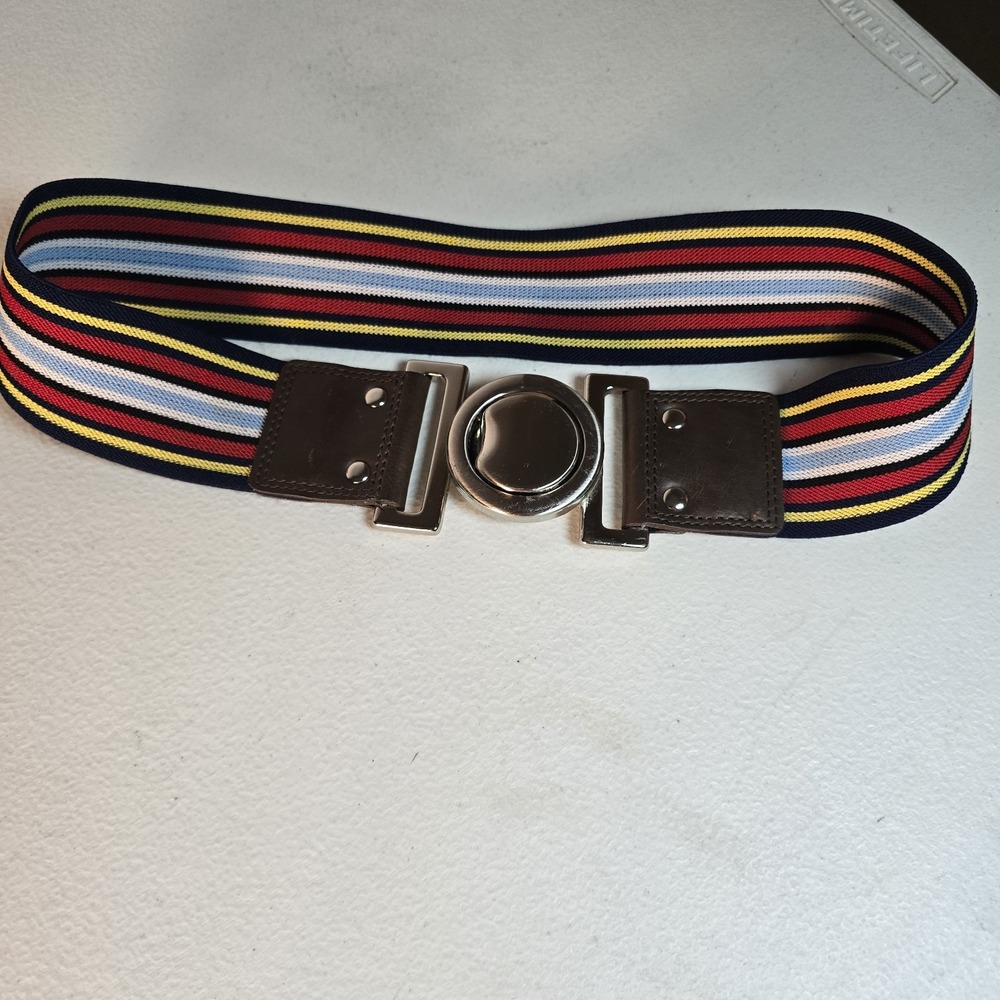 Vintage The Limited Elastic Striped‎ Belt Size Small